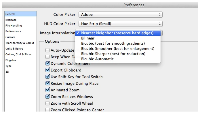Nearest Neighbor scaling for pixel art in Photoshop