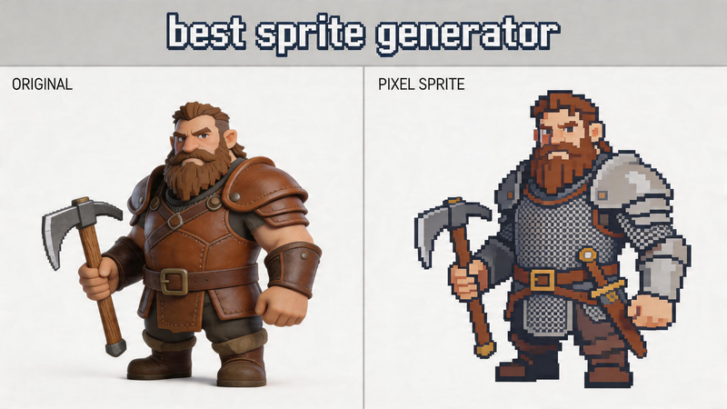 Portrait converted to a pixel sprite