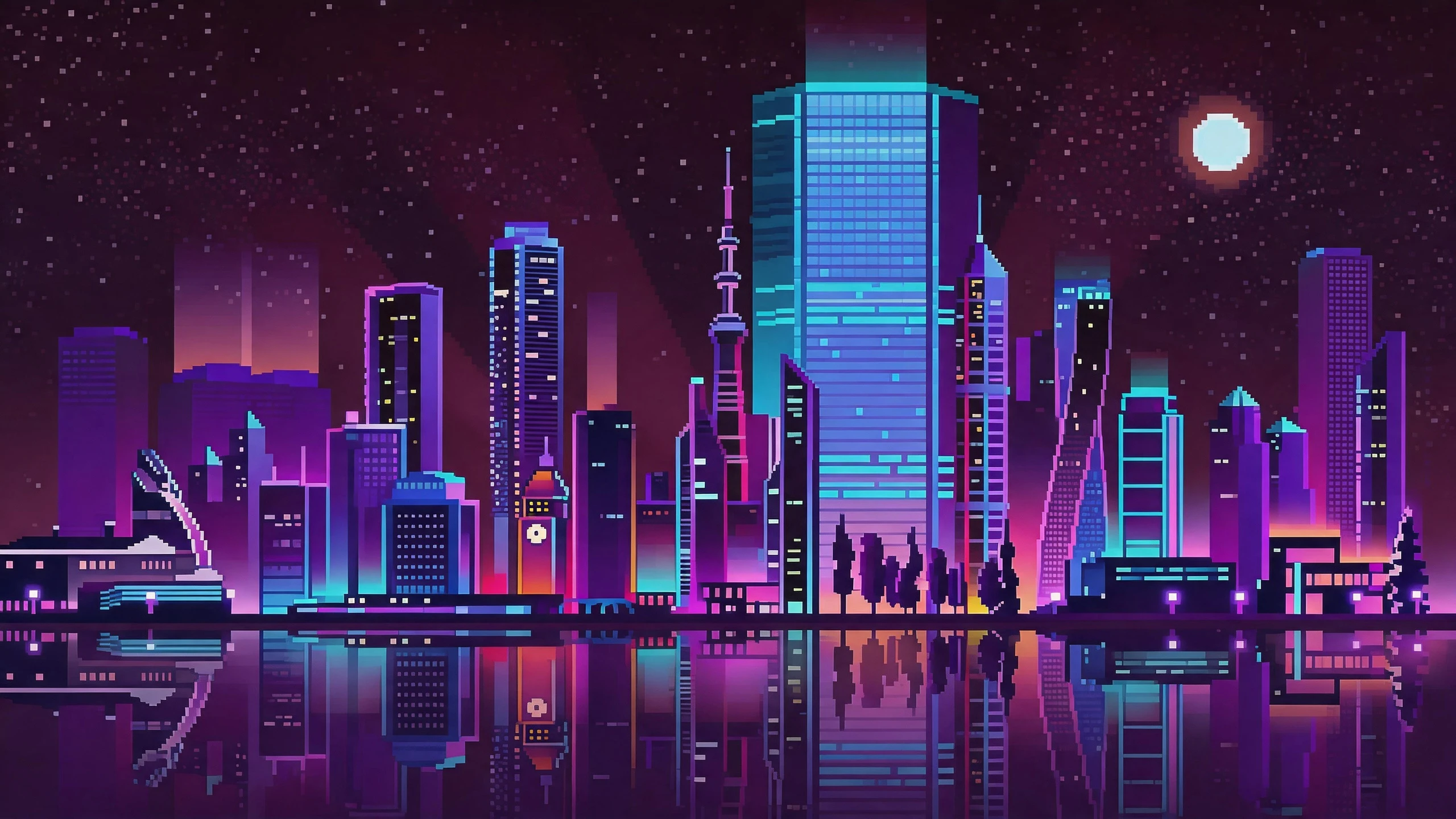 Create cyberpunk pixel art from existing images