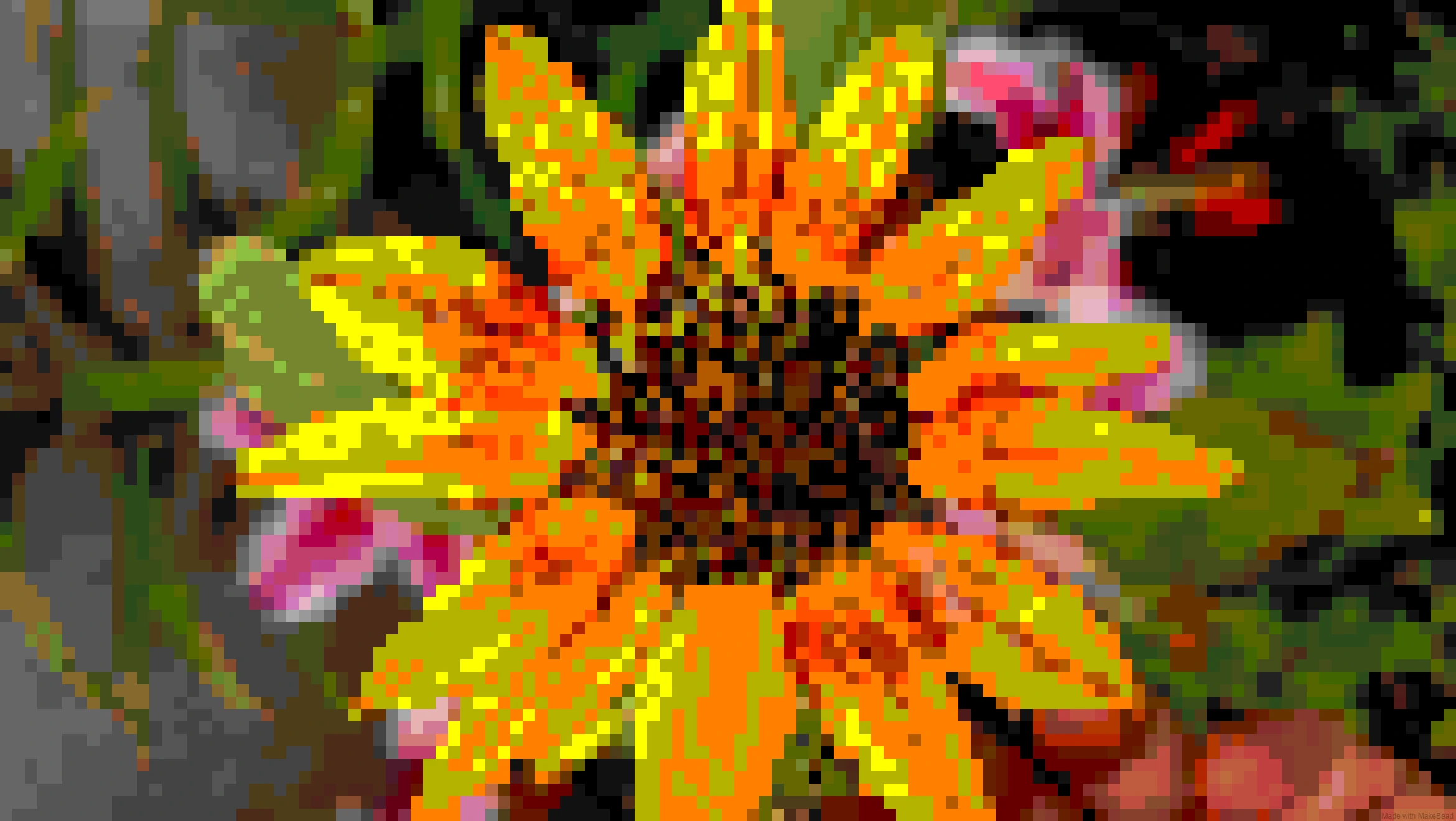 Daisy and other flower pixel art styles