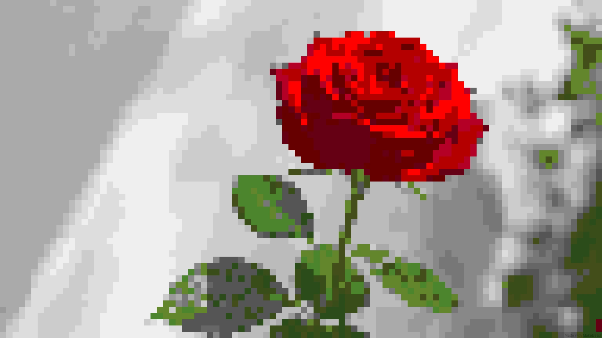 Drawing flower pixel art from scratch