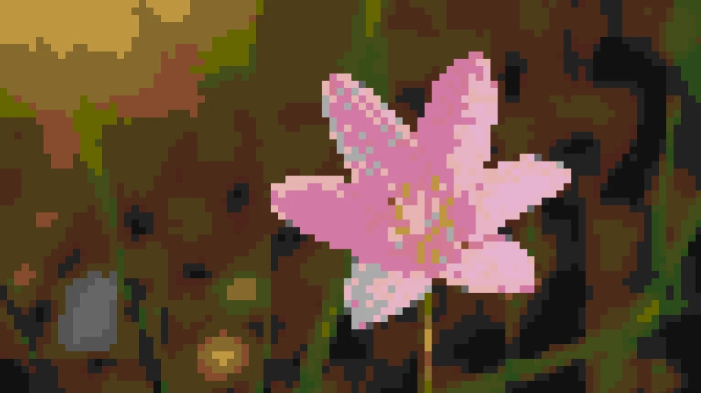 Flower pixel art examples and ideas