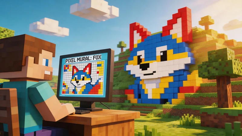 Minecraft-style pixel art grid reference