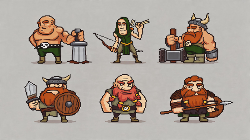 写真からスプライトへの変換例